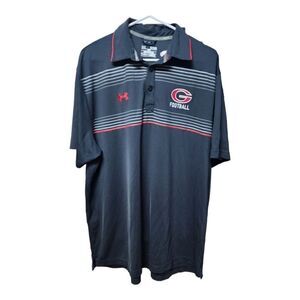 1009 - Under Armour Black Georgia Bulldogs Football Polo Shirt Size: XL